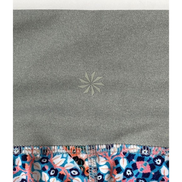 Athleta Leggings Women's Medium Multicolor Floral Mesh Capris - Picture 7 of 16